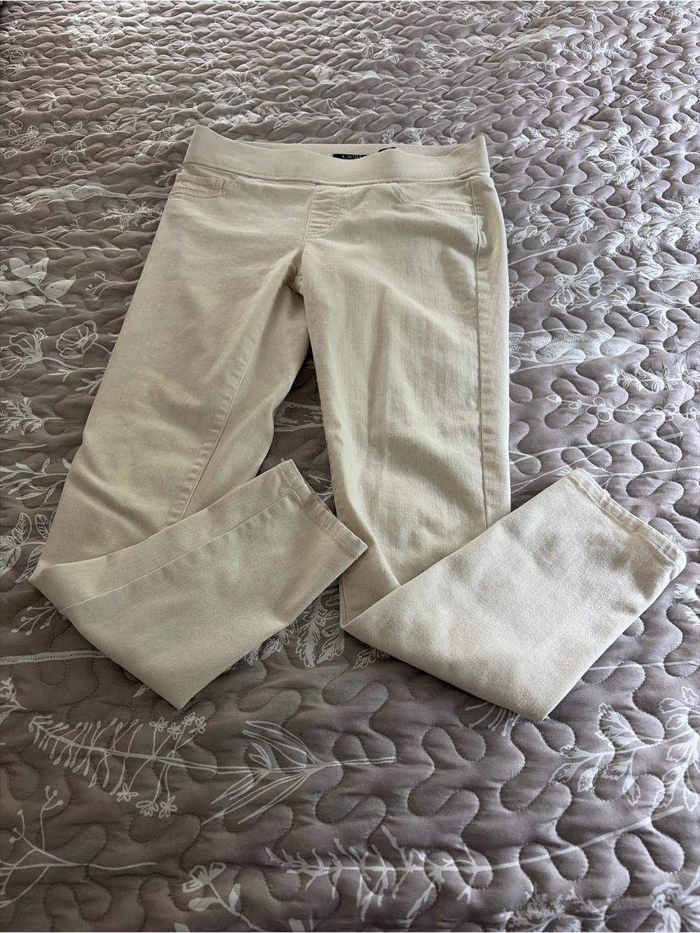 Ralph Lauren Cream Pull-On Stretch Leggings